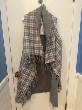 Fabiana Filippi Doubleface Gilet Vest with Fringe Trim NWT Retail $865